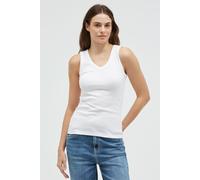 Tanktop SOCCX, Damen, Gr. XS, weiß, Rippware, Material: 100% Baumwolle, bedruckt, regular fit normal, V-Ausschnitt, Tops Tanktop, aus Baumwolle (54883457-XS) weiß