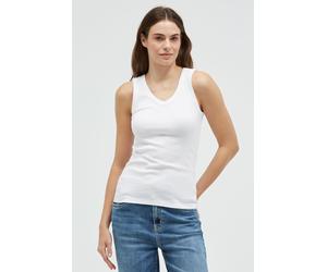 Tanktop SOCCX, Damen, Gr. XXL, weiß, Rippware, Material: 100% Baumwolle, bedruckt, regular fit normal, V-Ausschnitt, Tops Tanktop, aus Baumwolle (54883457-XXL) weiß