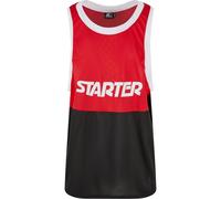 Tanktop STARTER BLACK LABEL "Starter Black Label Herren Starter Split Mesh Tank Top", Herren, Gr. S/M, cityrot, schwarz, 100% Polyester, bedruckt, loose fit, Tops Tanktop (33946426-S) cityrot, schwarz