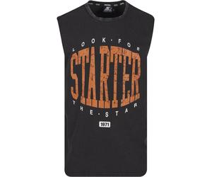 Tanktop STARTER BLACK LABEL "Starter Black Label Starter Sleeveless Washed Tee", Herren, Gr. S, schwarz (acid schwarz washed), 100% Baumwolle, normal, Tops Tanktop (15923413-S) acid schwarz washed