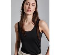 Tanktop STREET ONE "Style ANNI", Damen, Gr. 42, schwarz, Jersey, Obermaterial: 48% Baumwolle, 48% Modal, 4% Elasthan, unifarben, regular fit taillenbedeckt, Rundhals, Tops Tanktop (39969751-42) schwar