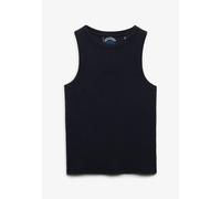 Tanktop SUPERDRY "ESSENTIAL LOGO RACER VEST", Damen, Gr. M, eclipse navy, Jersey, Obermaterial: 100% Baumwolle, unifarben, regular fit normal, Rundhals, Tops Tanktop (27669603-M) eclipse navy