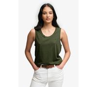 Tanktop SUPERDRY "SCOOP NECK TANK", Damen, Gr. S, four leaf clover, Jersey, Obermaterial: 60% Baumwolle, 40% Lyocell, unifarben, regular fit normal, Rundhals, Tops Tanktop, Baumwollmischung, regular f