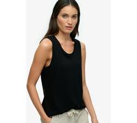 Tanktop SUPERDRY "SCOOP NECK TANK", Damen, Gr. XL, schwarz, Jersey, Obermaterial: 60% Baumwolle, 40% Lyocell, unifarben, regular fit normal, Rundhals, Tops Tanktop, Baumwollmischung, regular fit (9173
