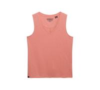 Tanktop SUPERDRY "STUDIOS VEE NECK VEST", Damen, Gr. L, peach amber pink, Jersey, Obermaterial: 60% Baumwolle, 40% Lyocell, unifarben, regular fit normal, V-Ausschnitt, Tops Tanktop (86987452-L) peach