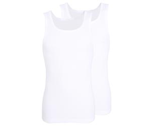 Tanktop TOM TAILOR "Montana", Herren, Gr. L, weiß, Rippware, Obermaterial: 100% Baumwolle, unifarben, Basic, figurbetont hüftbedeckend, Rundhals, Tops Tanktop, Rundhalsausschnitt, slim fit, basic, ela
