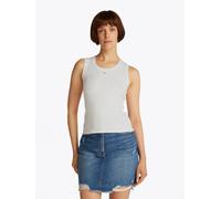 Tommy Jeans Damen Tank Top Essential Rib Slim Fit, Weiß (Ecru), XXL