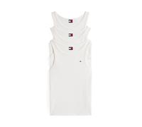 Tanktop TOMMY JEANS "TJM XSLIM 3 PACK FLAG TANK EXT", Herren, Gr. XXL, ecru, ecru, ecru, Single Jersey, Obermaterial: 100% Baumwolle, unifarben, regular fit normal, tiefer Rundhals, Tops Tanktop, Mit