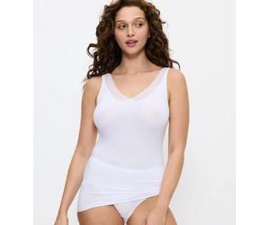 Tanktop TRIUMPH "Feel of Modal Tank Top", Damen, Gr. S, weiß, Single Jersey, Obermaterial: 87% Modal, 13% Elasthan, figurbetont hüftbedeckend, Rundhals, Tops Tanktop, sehr weich (17048031-S) weiß