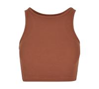 Tanktop URBAN CLASSICS "Urban Classics Damen Ladies Cropped Rib Top", Damen, Gr. 4XL, terracotta, 97% Baumwolle, 3% Elasthan, unifarben, slim fit, Tops Tanktop (70814016-4XL) terracotta