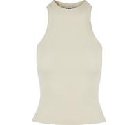 Tanktop URBAN CLASSICS "Urban Classics Damen Ladies Racer Back Rib Top", Damen, Gr. XL, sandweiß, 95% Baumwolle, 5% Elasthan, unifarben, normal, Tops Tanktop (44597357-XL) sandweiß