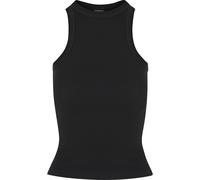 Tanktop URBAN CLASSICS "Urban Classics Damen Ladies Racer Back Rib Top", Damen, Gr. XS, schwarz, 95% Baumwolle, 5% Elasthan, unifarben, normal, Tops Tanktop (84391753-XS) schwarz