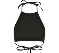 Tanktop URBAN CLASSICS "Urban Classics Damen Ladies Rib Trapeze Cropped Top", Damen, Gr. 5XL, schwarz, 75% Polyester, 20% Viskose, 5% Elasthan, unifarben, slim fit, Tops Tanktop (12366756-5XL) schwarz