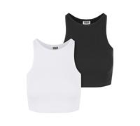 Urban Classics 2er-pack Kurze Bio-ripp-tops für Damen - 3XL