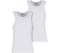 Tanktop URBAN CLASSICS "Urban Classics Ribbed Undershirt 2-Pack", Herren, Gr. M, weiß, weiß, 95% Baumwolle, 5% Elasthan, unifarben, normal, Tops Tanktop (31667516-M) weiß, weiß