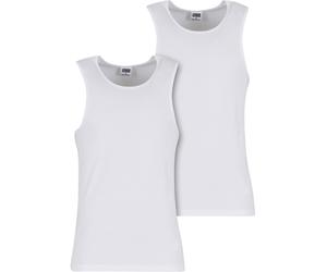Tanktop URBAN CLASSICS "Urban Classics Ribbed Undershirt 2-Pack", Herren, Gr. XXL, weiß, weiß, 95% Baumwolle, 5% Elasthan, unifarben, normal, Tops Tanktop (31667516-XXL) weiß, weiß