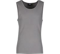 Tanktop URBAN CLASSICS "Urban Classics Washed Rib Tanktop", Herren, Gr. M, steelgrau, 95% Baumwolle, 5% Elasthan, unifarben, normal, Tops Tanktop (97189648-M) steelgrau