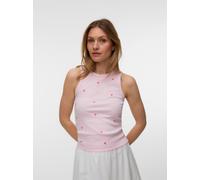 Tanktop VERO MODA "VMNAJA TANK TOP BOX JRS", Damen, Gr. M, pink, a, boo aop:butterfly, Jersey, Obermaterial: 95% Baumwolle, 5% Elasthan, bedruckt, normal, Rundhals, Tops Tanktop, Baumwollmischung (539
