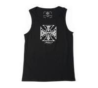 Tanktop West Coast Choppers Worn Cross Wifebeater SchwarzM Schwarz