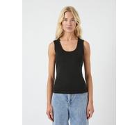 Tanktop Y.A.S "YASPALOMA TANK TOP NOOS", Damen, Gr. L, schwarz, Jersey, Obermaterial: 67% Viskose, 30% Polyester, 3% Elasthan, unifarben, slim fit normal, Rundhals, Tops Tanktop (18115069-L) schwarz