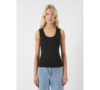 Tanktop Y.A.S "YASPALOMA TANK TOP NOOS", Damen, Gr. S, schwarz, Jersey, Obermaterial: 67% Viskose, 30% Polyester, 3% Elasthan, unifarben, slim fit normal, Rundhals, Tops Tanktop (18115069-S) schwarz