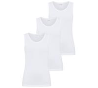 Tanktop YSABEL MORA, Damen, Gr. L, weiß, Single Jersey, Obermaterial: 95% Baumwolle, 5% Elasthan, hüftbedeckend, Rundhals, Tops Tanktop, breite Träger, weich, elastisch, Baumwollmix (32881863-L) weiß