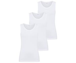 Tanktop YSABEL MORA, Damen, Gr. L, weiß, Single Jersey, Obermaterial: 95% Baumwolle, 5% Elasthan, hüftbedeckend, Rundhals, Tops Tanktop, breite Träger, weich, elastisch, Baumwollmix (32881863-L) weiß