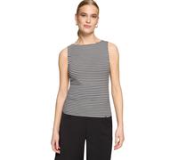 Tanktop ZERO "Damen Shirt mit U-Boot-Ausschnitt", Damen, Gr. 36, schwarz, weiß, Jersey, Obermaterial: 47% Modal, 47% Baumwolle, 6% Elasthan, Basic, figurbetont normal, U-Boot-Ausschnitt, Tops Tanktop,