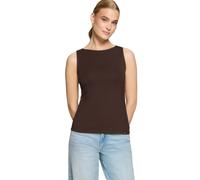 Tanktop ZERO "Damen Shirt mit U-Boot-Ausschnitt", Damen, Gr. 38, chocolate plum, Jersey, Obermaterial: 47% Modal, 47% Baumwolle, 6% Elasthan, Basic, figurbetont normal, U-Boot-Ausschnitt, Tops Tanktop
