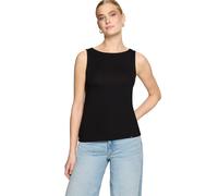 Tanktop ZERO "Damen Shirt mit U-Boot-Ausschnitt", Damen, Gr. 40, schwarz beauty, Jersey, Obermaterial: 47% Modal, 47% Baumwolle, 6% Elasthan, Basic, figurbetont normal, U-Boot-Ausschnitt, Tops Tanktop