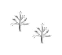 Tannenbaum Ohrstecker aus 925er Silber mit Zirkonia