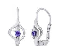 Tansanit Ohrringe Marlen aus Weißgold 585