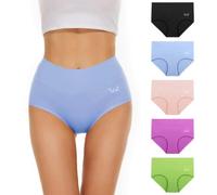 TANSTC Damen Slip - 5er Pack Weiche Baumwolle Unterwäsche, Sexy mit Stretch & Hoher Taille, Atmungsaktiv, Als Geschenk für Tochter oder Mutter, XXL
