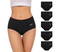 TANSTC Unterhosen Damen Unterwäsche Weich Baumwolle, 5er Pack Unterwäsche Frauen Sportunterhosen Panties Damen, Atmungsaktive Sexy Slip Damen, Hipster Damen Tochter Als Geschenk Erhältlich, L