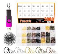 Tanstic 2000 Stück Doppel Jump Ringe Split Jump Ring Double Closed Jump Ring Double Loop Rings für DIY Halskette Armband Schlüsselanhänger Handwerk