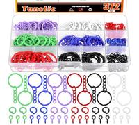 Tanstic Key Chain Rings Kit Keychain Rings with Chain and 150Pcs Jump Rings with 150Pcs Screw Eye Pins for Jewelry Making and Crafts