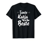 Tante Katja ist die Beste Preisgünstiges Grafik-T-Shirt, Herren, Schwarz, S