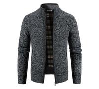 TANTOMI Strickjacke Herren, Stehstrickjacken für Herren, Feinstrickjacke, Elastische RippbüNdchen, ReißVerschluss mit Doppeltaschen