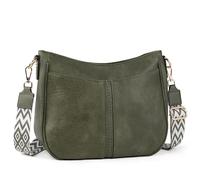 TANTOMI Umhängetasche für Damen mit Breitem Gurt Tasche Damen Handtasche Tasche Veganem Leder crossbag damenund den Täglichen Weg zur Arbeit