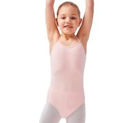 tanzmuster ® Ballettanzug Mädchen Träger - Leonie - aus Baumwolle, Ballettbody Ballett Trikot in lavendel, Größe 152/241