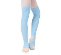 tanzmuster Kinder Ballett Stulpen Freya, 72 cm lang, mit Fersenloch, extra weich und warm, in hellblau