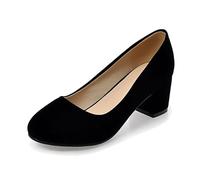 Tanzschuhe Damen, Trachtenschuhe Damen Slingback Absatzschuhe Pumps Mary Jane Shoes High Heels Hochzeitsschuhe Elegant Riemchenpumps Trachten Tanzschuhe Dirndl Schuhe, Black, 35