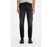 Tapered-fit-Jeans BOSS ORANGE "ONYX-5 BO", Herren, Gr. 36, Länge 34, schwarz (schwarz007), Denim/Jeans, Obermaterial: 99% Baumwolle, 1% Elasthan, unifarben, gerade, unten schmal lang, Jeans, mit norma