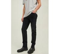 Tapered-fit-Jeans JACK & JONES "JJIMIKE JJORIGINAL JOS 111 NOOS", Herren, Gr. 32, Länge 32, schwarz (schwarz denim), Denim/Jeans, Obermaterial: 99% Baumwolle, 1% Elasthan, clean, bequem lang, Jeans 5-
