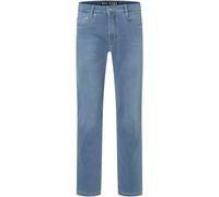 Tapered-fit-Jeans MAC "Jog´n Jeans", Herren, Gr. 34, Länge 30, summer blau used, Denim/Jeans, Obermaterial: 90% Baumwolle, 8% Polyester, 2% Elasthan, regular fit lang, Jeans, im Five-Pocket Style (599
