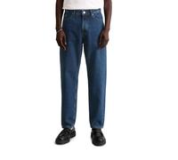 Tapered-fit-Jeans MARC O'POLO DENIM "aus reiner Bio-Baumwolle", Herren, Gr. 33, Länge 32, dunkelblau, Obermaterial: 100% Baumwolle, unifarben, normal, Jeans (58935537-33) dunkelblau