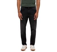 Tapered-fit-Jeans MUSTANG "Herren Style Denver Tapered", Herren, Gr. 29, Länge 30, 983 schwarz, Denim/Jeans, 99% Baumwolle, 1% Elasthan, unifarben, weit, unten schmal, Jeans Tapered-fit-Jeans (4220582