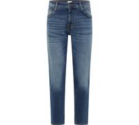 Tapered-fit-Jeans MUSTANG "Herren Style Denver Tapered", Herren, Gr. 30, Länge 30, blau (blau 434), Denim/Jeans, 99% Baumwolle, 1% Elasthan, unifarben, weit, unten schmal, Jeans Tapered-fit-Jeans (374