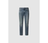 Tapered-fit-Jeans PEPE JEANS "STANLEY", Damen, Gr. 31, Länge 34, blau (dirty washed), Denim/Jeans, Obermaterial: 98% Baumwolle, 2% Elasthan, gerade, unten schmal, Jeans, Ziernähte an den Gesäßtaschen