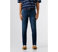 Tapered-fit-Jeans PEPE JEANS "STANLEY", Herren, Gr. 34, Länge 32, blau deep, Denim/Jeans, Obermaterial: 96% Baumwolle, 3% Polyester, 1% Elasthan, gerade, unten schmal lang, Jeans (29341539-34) blau de